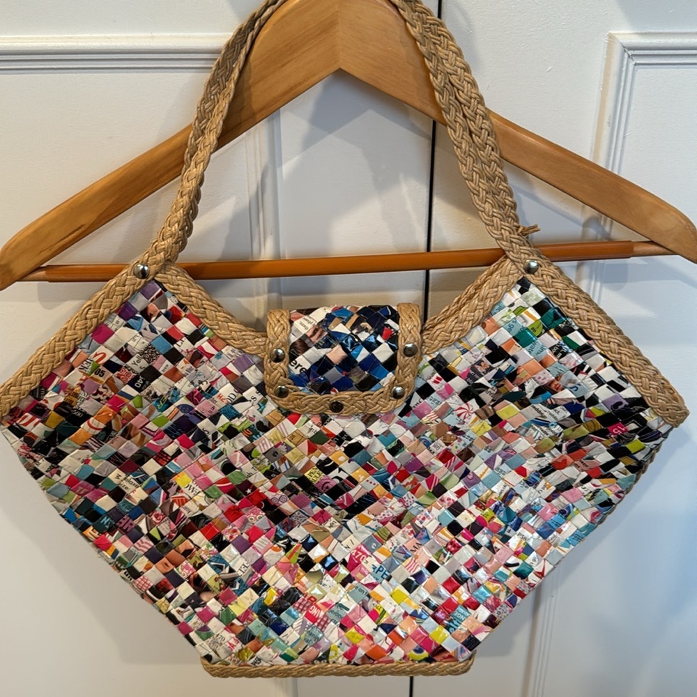Hand Crafted Multicolored Candy Wrapper Bag by Ku… - image 5